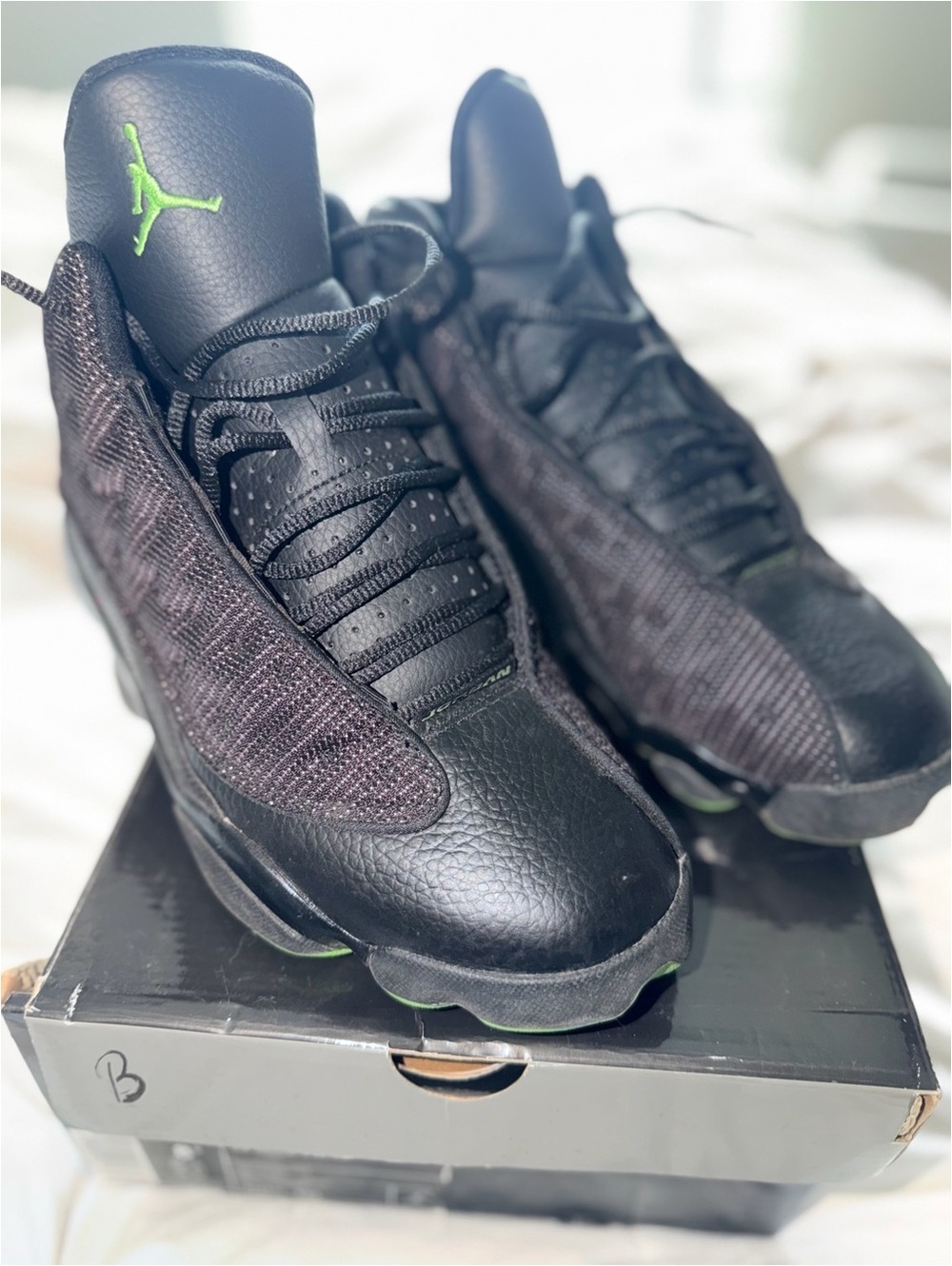 Air Jordan 13 Retro Altitude Black Green 414571-002 Men’s Size 8.5 OG Box